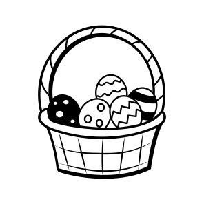 Egg Basket, Paschal, Easter Eggs, Festive, Handbasket, icon