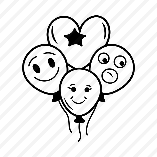 Emoji Balloons, Decoration, Party, Celebration, Emoticons, preview