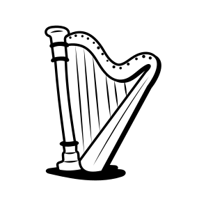 Harp, Lyre, Music, Instrument, Folklore icon