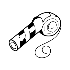 Party Pipe, Horn, Whistle, Noisemaker, Instrument, icon