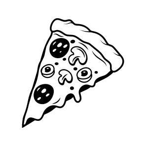 Pizza, Fast Food, Snack, Party, Edible icon