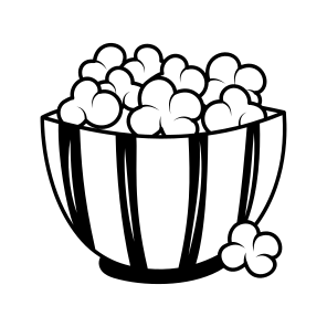 Popcorn, Snack, Food, Edible, Bowl icon