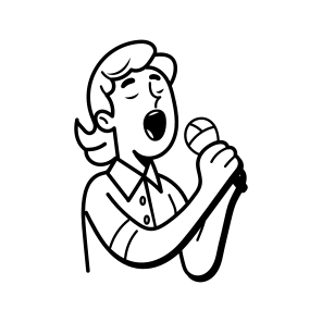 Singing, Vocalist, Artist, Performer, Character, icon