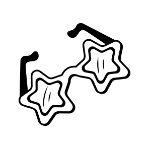 Star Glasses, Goggles, Eyewear, Prop, Accessory icon