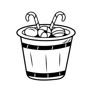 Sweet Bucket, Sweetmeat, Candies, Confectionery, Treats icon