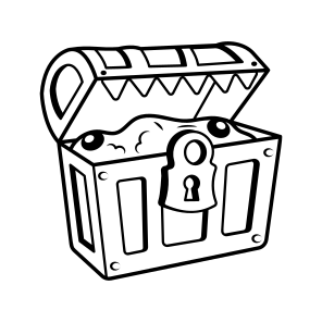 Treasure Box, Chest, Trunk, Container, Storage, icon