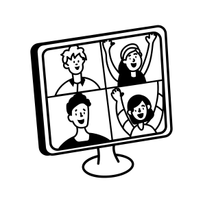 Virtual Party, Online Celebration, Greetings, Communication, Conversation icon