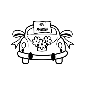 Wedding Car, Vehicle, Travel, Transportation, Just Married icon