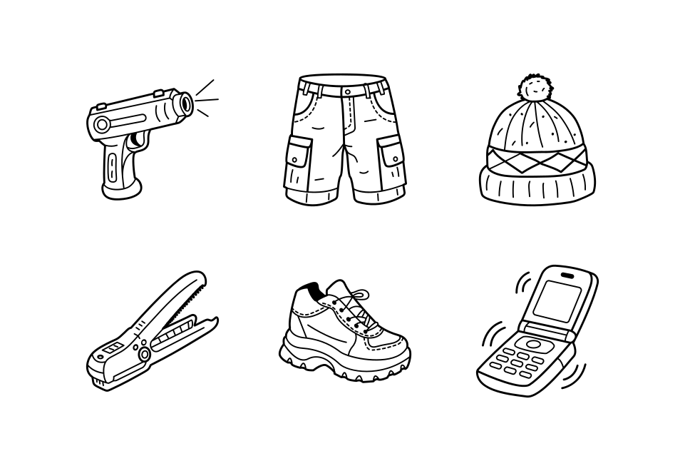 Hand Drawn Y2k Vector Doodle Large Set Preview