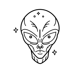 Alien Head, Creature, Invader, Extraterrestrial, Astronomy icon