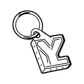 Alphabet Keychain, Keyring, Keyholder, Accessory, Lettering icon