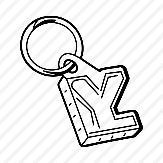 Alphabet Keychain, Keyring, Keyholder, Accessory, Lettering preview