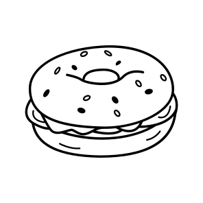 Bagel, Bread, Bialy, Food, Edible icon