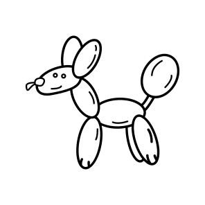 Balloon Dog, Inflatable, Plaything, Childhood, Fun icon