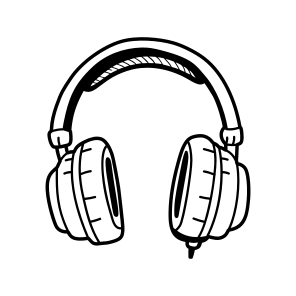 Headphones, Music, Listening, Accessory, Device icon