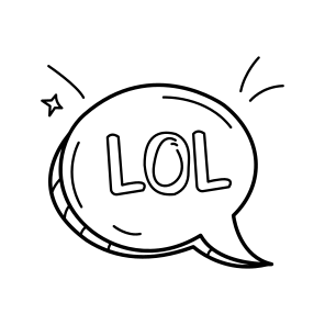 Message, Lol, Reaction, Laughing, Typography icon