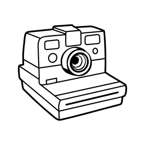 Polaroid Camera, Lens, Capturing, Device, Camera icon