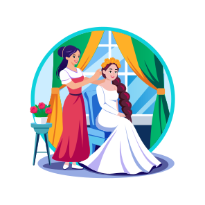 Braiding, Hairstyling, Hairdressing, Grooming, Bride icon