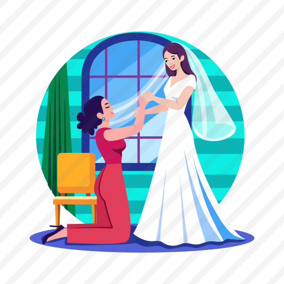 Bridesmaid, Helper, Assistance, Grooming, Bride preview