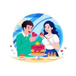 Cake Decorating, Couple, Sweet, Frosting, Celebration, icon