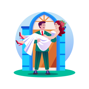 Carrying Bride, Holding, Coupe, Romantic, Wedding icon