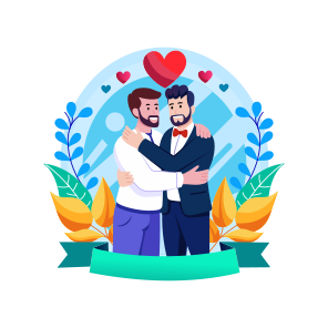 Greetings, Hugging, Cuddling, Groom, Wedding icon