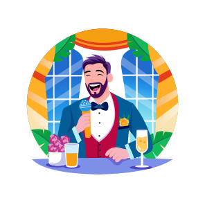 Groom Speech, Talking, Speaking, Laughing, Happiness icon