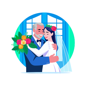 Hugging, Cuddling, Embracing, Affection, Bride icon