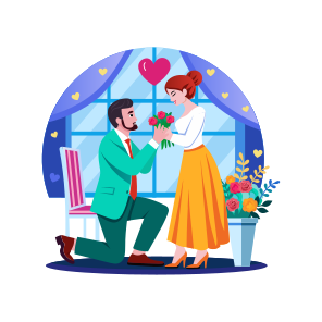 Proposing, Proposal, Romantic, Couple, Wedding icon