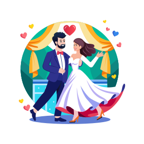 Romantic Dance, Celebration, Couple, Happiness, Wedding, icon
