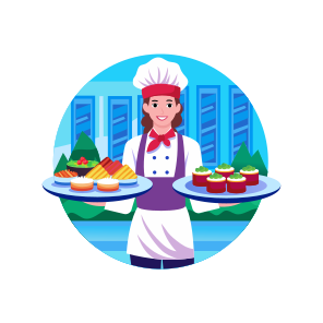 Serving Food, Catering, Waitress, Meal, Hospitality icon