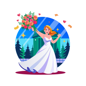 Wedding Bouquet, Flowers, Bride, Floral, Blooming icon
