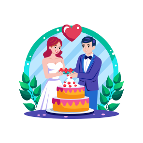 Wedding Cake, Ceremony, Tradition, Couple, Marriage icon
