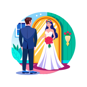 Wedding Couple, Bride, Groom, Marriage, Ceremony icon