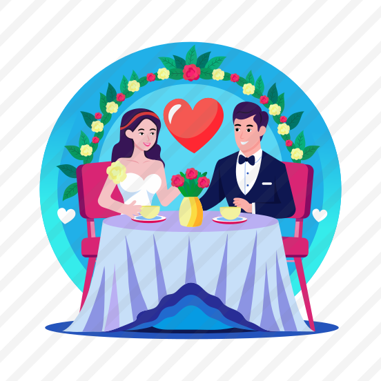 Wedding Dinner, Dining, Food, Couple, Marriage preview