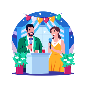 Wedding Speech, Speaking, Groom, Smiling, Ceremony icon