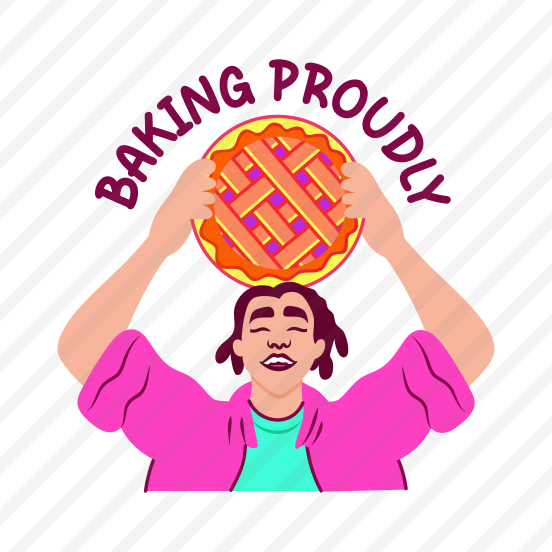 Baking Proudly, Making Dessert, Happy, Thanksgiving, Typography, preview