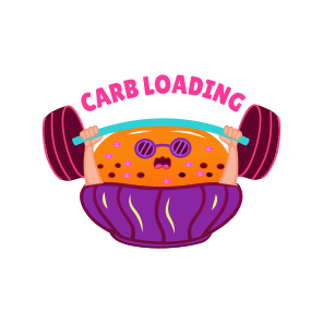 Carb Loading, Weightlifting, Bodybuilding, Thanksgiving, Typography, icon