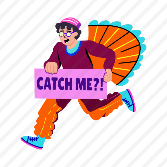 Catch Me, Running, Thanksgiving, Festival, Typography, preview