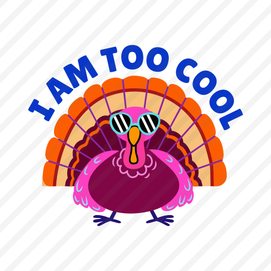 Cool Turkey, Bird, Thanksgiving, Festival, Typography, preview