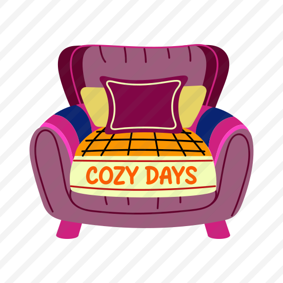 Cozy Days, Chair, Armchair, Thanksgiving, Typography, preview