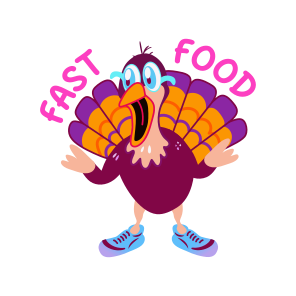 Fast Food, Surprised, Thanksgiving, Festival, Typography, icon