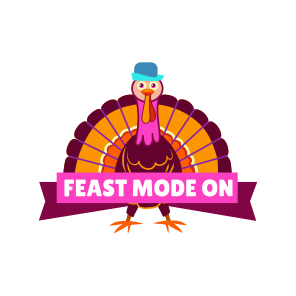 Fest Mode, Turkey Bird, Thanksgiving, Celebration, Typography icon