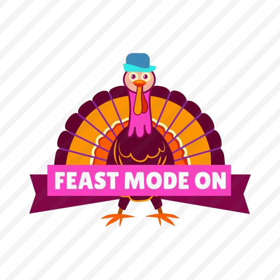 Fest Mode, Turkey Bird, Thanksgiving, Celebration, Typography preview