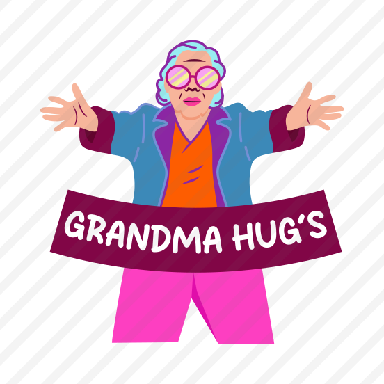 Grandma Hug, Thanksgiving, Festival, Celebration, Typography, preview