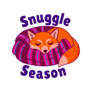 Snuggle Season, Sleeping, Cozy, Thanksgiving, Typography, icon