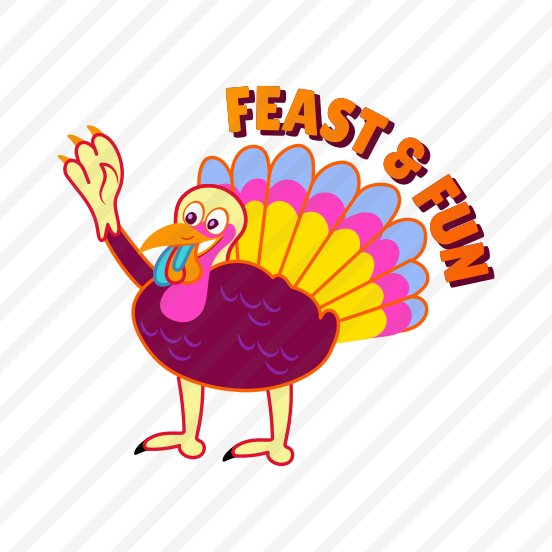 Turkey Bird, Thanksgiving, Festival, Celebration, Typography, preview