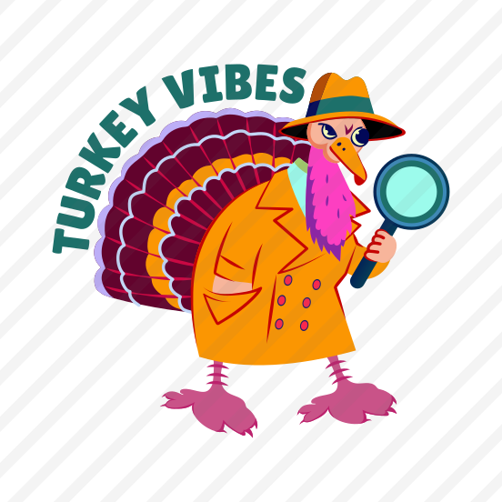 Turkey Vibes, Bird, Thanksgiving, Festival, Typography, preview