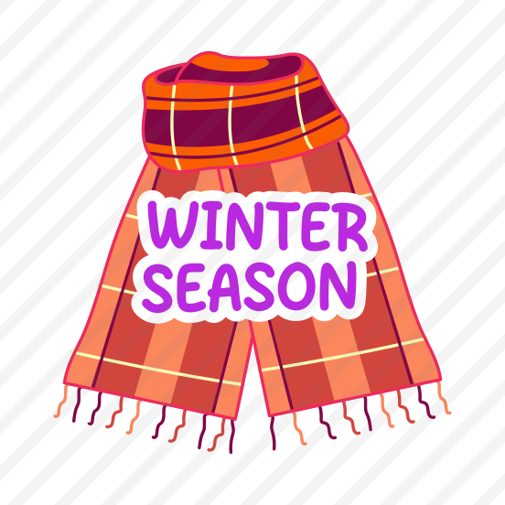 Winter Season, Scarf, Shawl, Thanksgiving, Typography preview