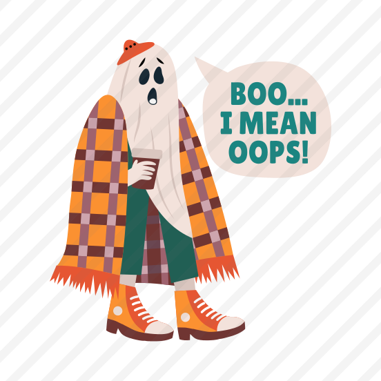 Clumsy Ghost, Embarrassing, Character, Scary, Spooky preview